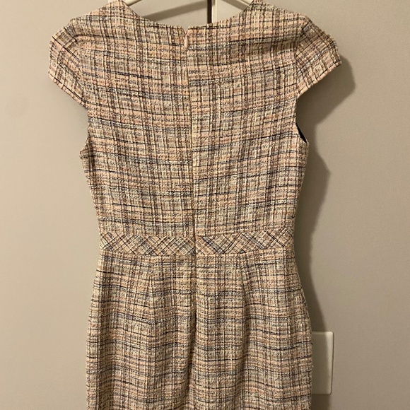 Banana Republic Tweed Sheath Dress | Blue & Pink | 00P - Picture 2 of 6